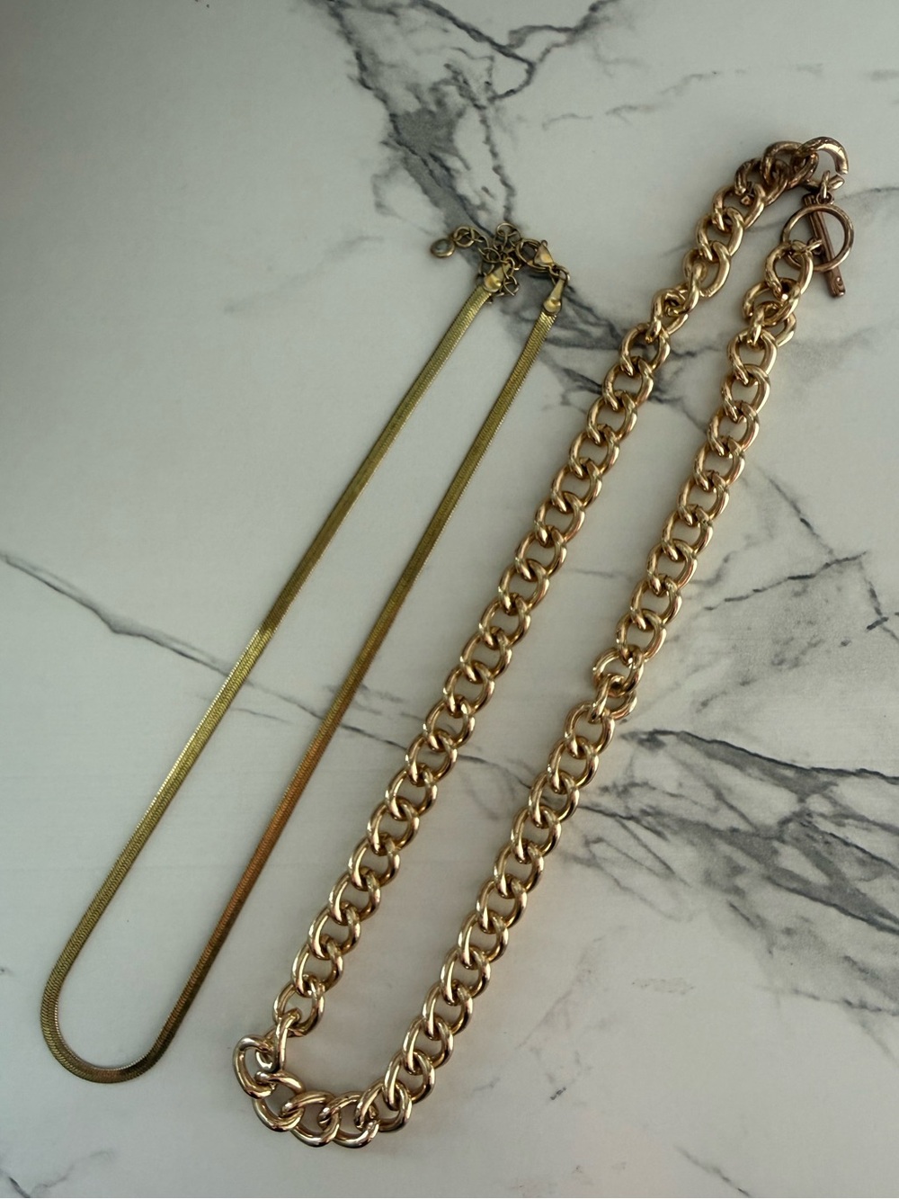 Gold Chain Necklace Set